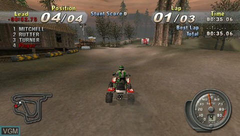 In-game screen of the game ATV Offroad Fury - Blazin' Trails on Sony PSP