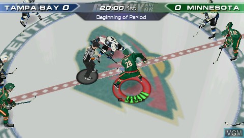 In-game screen of the game Gretzky NHL 06 on Sony PSP