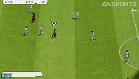 In-game screen of the game FIFA Soccer on Sony PSP