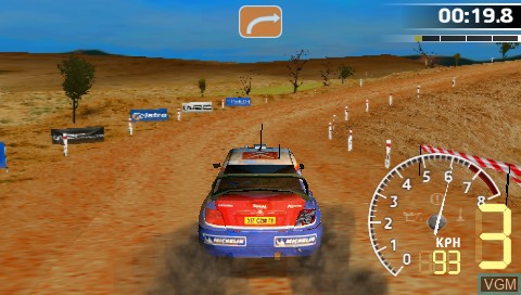 In-game screen of the game WRC - FIA World Rally Championship on Sony PSP