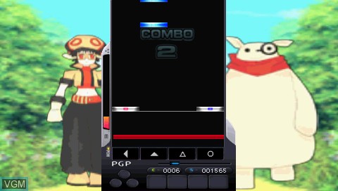 In-game screen of the game DJ Max Portable on Sony PSP