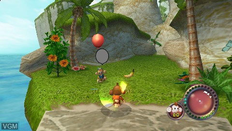 In-game screen of the game Super Monkey Ball Adventure on Sony PSP