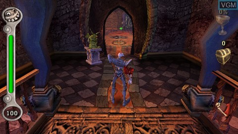 In-game screen of the game MediEvil - Resurrection on Sony PSP