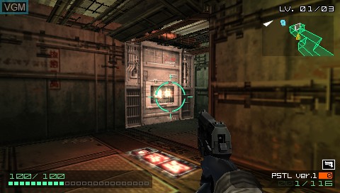 In-game screen of the game Coded Arms on Sony PSP