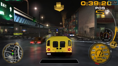 In-game screen of the game Midnight Club 3 - DUB Edition on Sony PSP