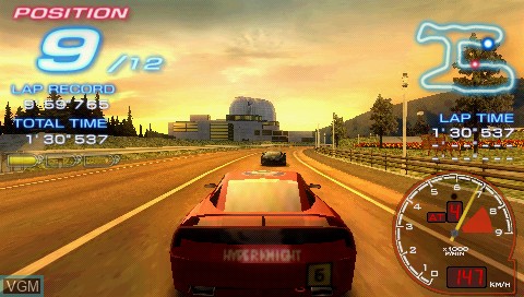 In-game screen of the game Ridge Racer on Sony PSP