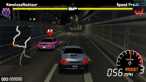 In-game screen of the game Street Supremacy on Sony PSP