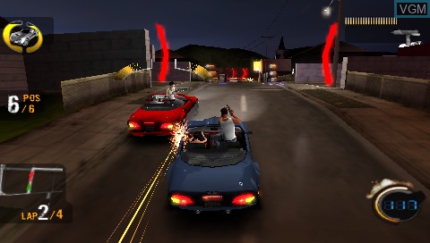 In-game screen of the game Street Riders on Sony PSP