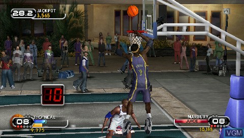In-game screen of the game NBA Ballers - Rebound on Sony PSP