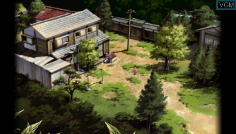 In-game screen of the game Boku no Natsuyasumi Portable - Mushi Mushi Hakase to Teppen-yama no Himitsu!! on Sony PSP