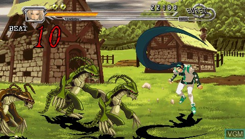In-game screen of the game Guilty Gear Judgment on Sony PSP