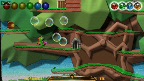 In-game screen of the game Bubble Bobble Evolution on Sony PSP