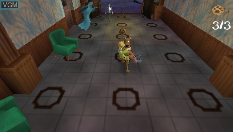 In-game screen of the game Scooby Doo! Who's Watching Who? on Sony PSP