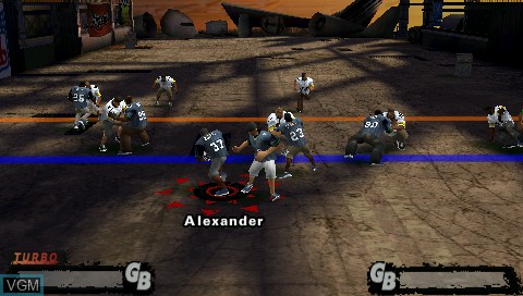 In-game screen of the game NFL Street 3 on Sony PSP