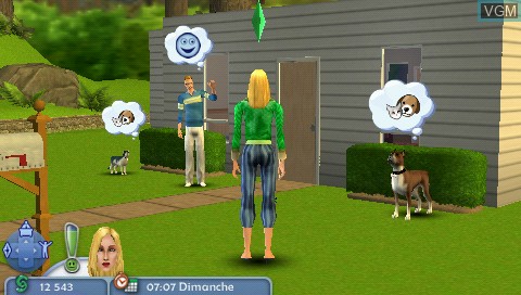 In-game screen of the game Sims 2, The - Pets on Sony PSP