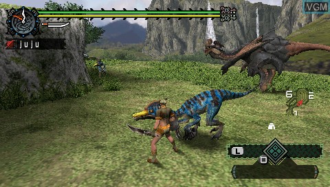 In-game screen of the game Monster Hunter Freedom on Sony PSP