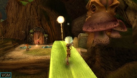 In-game screen of the game Arthur e il Popolo dei Minimei on Sony PSP