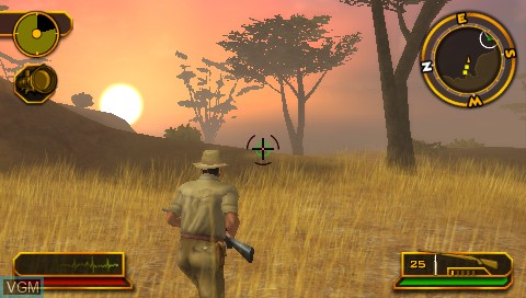 In-game screen of the game Cabela's African Safari on Sony PSP