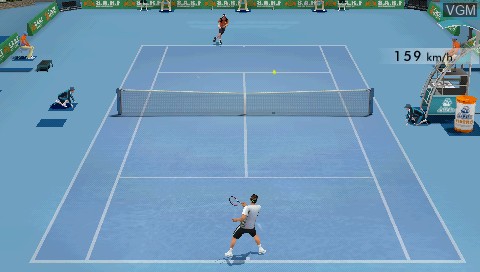 In-game screen of the game Smash Court Tennis 3 on Sony PSP