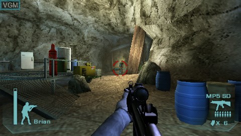 In-game screen of the game Tom Clancy's Rainbow Six Vegas on Sony PSP