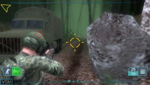 In-game screen of the game Tom Clancy's Ghost Recon Advanced Warfighter 2 on Sony PSP