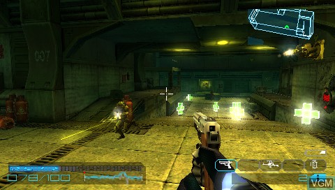 In-game screen of the game Coded Arms - Contagion on Sony PSP