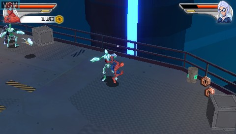 In-game screen of the game Spider-Man - Friend or Foe on Sony PSP