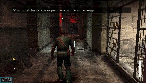 In-game screen of the game Manhunt 2 on Sony PSP