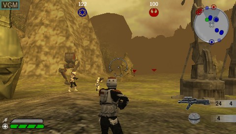 In-game screen of the game Star Wars Battlefront - Renegade Squadron on Sony PSP