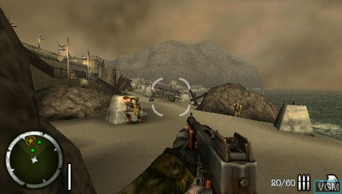 In-game screen of the game Medal of Honor Heroes 2 on Sony PSP
