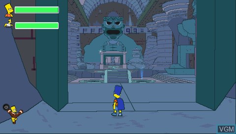 In-game screen of the game Simpsons Game, The on Sony PSP