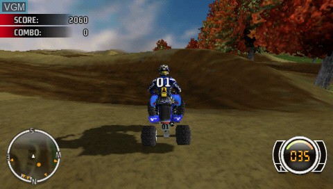 In-game screen of the game MX vs. ATV Untamed on Sony PSP