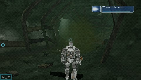 In-game screen of the game Iron Man on Sony PSP
