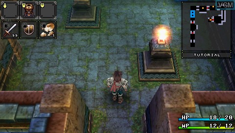 In-game screen of the game Brandish - The Dark Revenant on Sony PSP