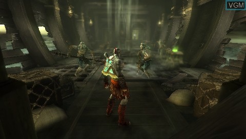 In-game screen of the game God of War - Ghost of Sparta on Sony PSP