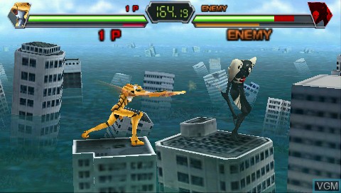 In-game screen of the game Shinseiki Evangelion - Battle Orchestra Portable on Sony PSP