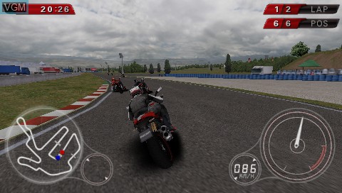 In-game screen of the game Ducati Challenge on Sony PSP