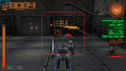 In-game screen of the game Armored Core - Silent Line Portable on Sony PSP