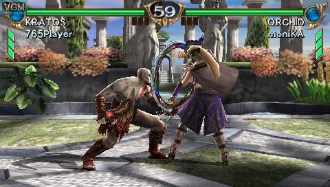 In-game screen of the game SoulCalibur - Broken Destiny on Sony PSP