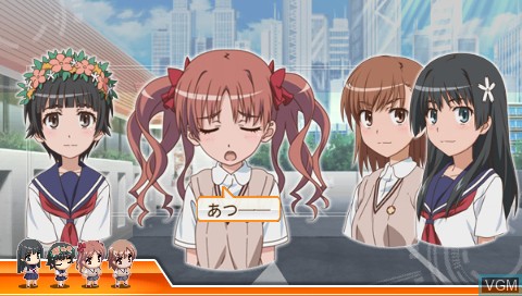 In-game screen of the game Toaru Kagaku no Chou Denjihou on Sony PSP