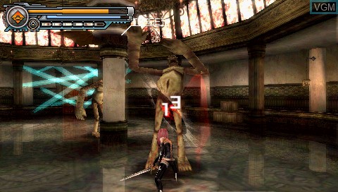 In-game screen of the game Simple 2500 Series Portable!! Vol. 13 - The Akuma Hunters - Exorsister on Sony PSP