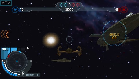 In-game screen of the game Star Wars Battlefront - Elite Squadron on Sony PSP