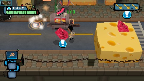In-game screen of the game Cloudy With a Chance of Meatballs on Sony PSP