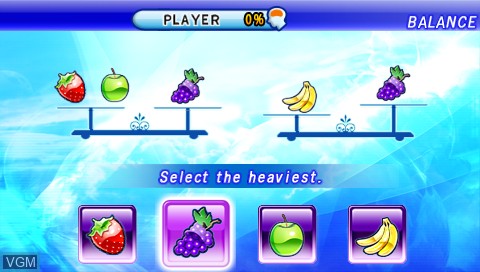 In-game screen of the game Brain Challenge on Sony PSP
