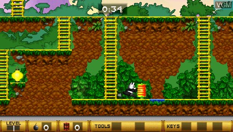In-game screen of the game Panda Craze on Sony PSP