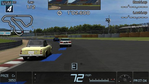 In-game screen of the game Gran Turismo - The Real Driving Simulator on Sony PSP