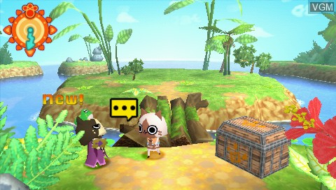 In-game screen of the game MonHun Nikki - Poka Poka Ailu Mura G on Sony PSP