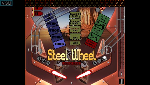In-game screen of the game Pinball Dreams on Sony PSP