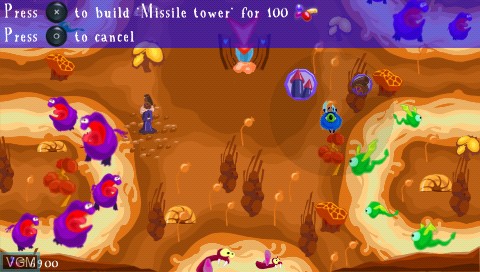 In-game screen of the game Castle Rustle on Sony PSP