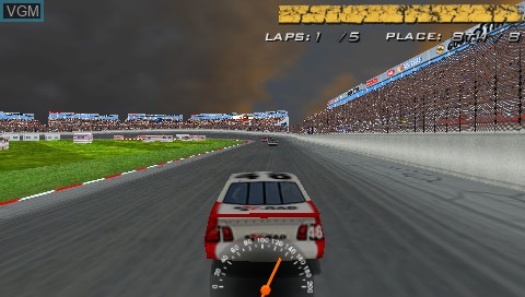 In-game screen of the game Days of Thunder on Sony PSP